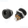 DC Power Socket Connectors Round Hole Screw Nut Interface Panel Mounting DC022