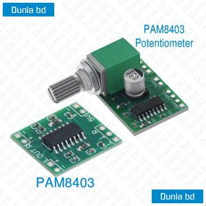 PAM8403 Audio Amplifier Board 2 Channel 3W DC 5V Volume Control with Potentiometer