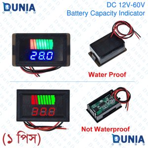 DC 12V-60V Battery Capacity Indicator ACID Lead-acid Lead Battery Charge Level LED Tester Red Digital Voltmeter