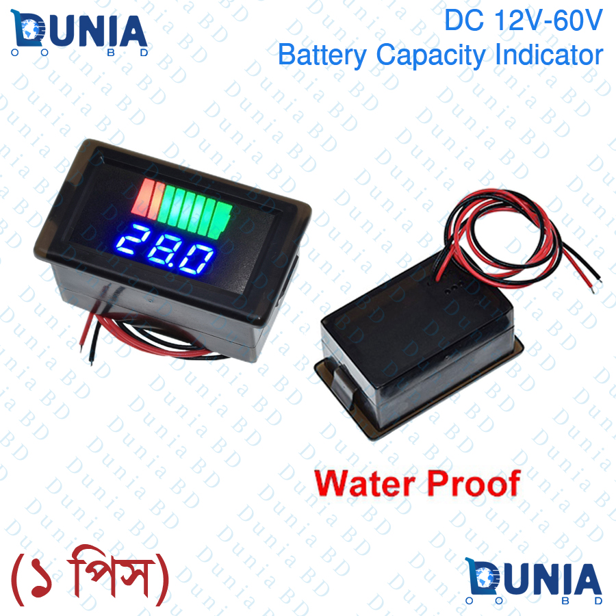 thumbnail image 2 of LED Battery Capacity Indicator – Lead Acid Charge Level Voltmeter Tester – 12V/24V 2 of 4