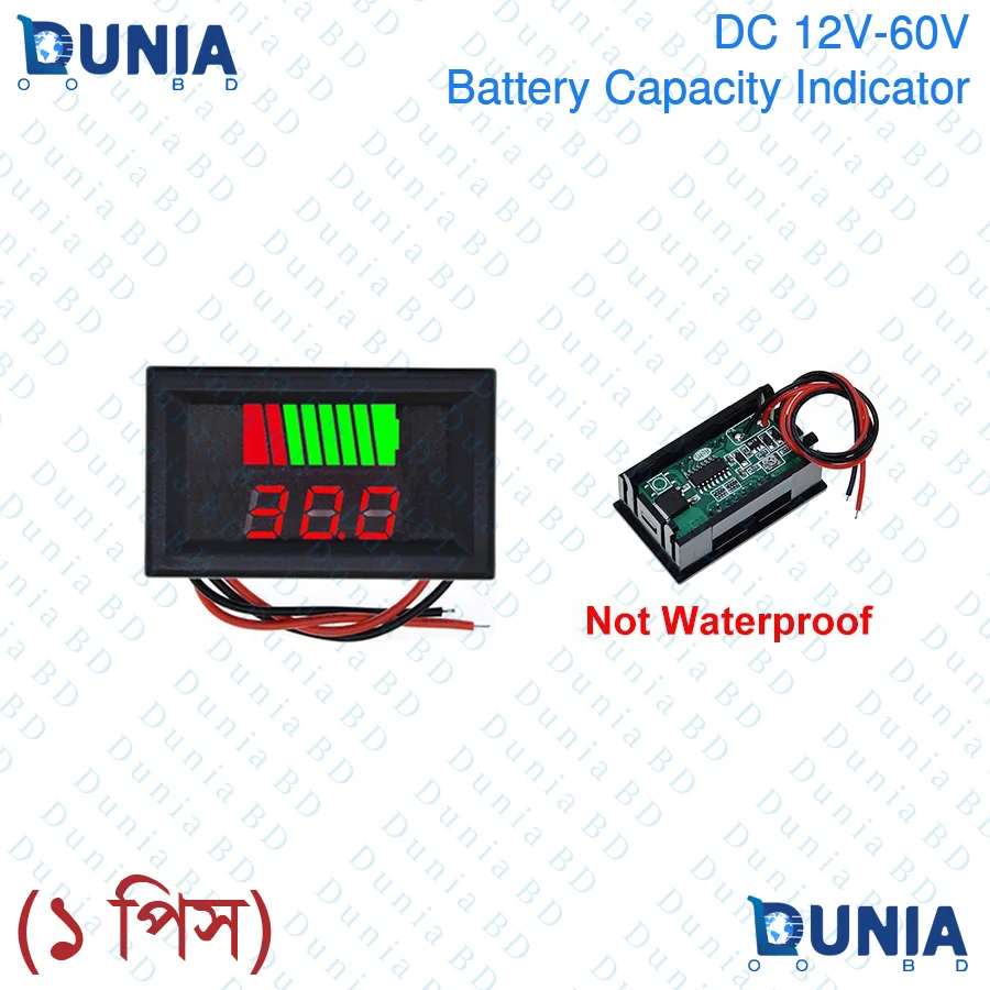 12V Battery Status Display Charging Indicator Battery Status Voltmeter  Digital I