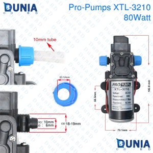 Pro Pump DC 12V 80W 100 Psi 6L/min 1.0Mpa High Pressure Water Pump for Bike or Car Wash & Garden irrigation