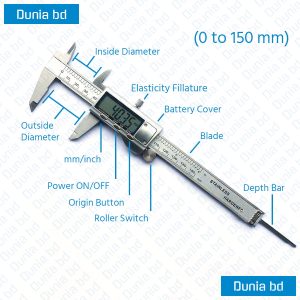 Vernier Calipers Stainless Steel Digital LCD Vernier Caliper Micrometer 150mm