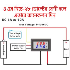 DC 100V 10 Ampere Volt Meter Mini Digital Ammeter Voltmeter LED Display
