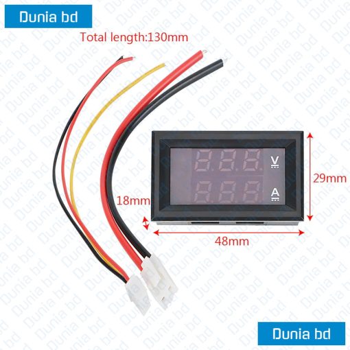 DC 100V 10 Ampere Volt Meter Mini Digital Ammeter Voltmeter LED Display