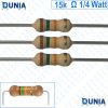 15k ohm 1/4 watt Quarter watt Resistor ±5% 15kΩ 15 Kohms 15000 ohms Carbon Film Resistance