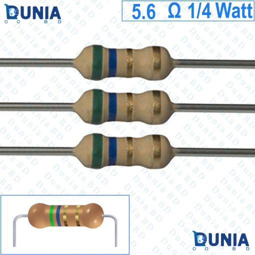 5.6 ohm 1/4 watt Quarter watt Resistor ±5% 5.6Ω 5.6 ohms Carbon Film Resistance