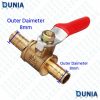 Brass Ball Valve Hose Barb Inline Shutoff Valve Water Oil Air Gas Fuel Line Pipe Fittings