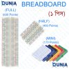 Breadboard Solderless PCB Bread Board Universal Prototype for Test Develop DIY for Arduino and MB102 Power Unit Full Half Mini Size