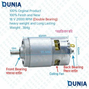 DC 18V 775 Motor Double Bearing High Speed 21,000 RPM Large Torque Electric DIY Drill Tools