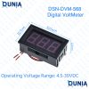 DC 0.4-30V Voltmeter 2.0 inch Two-Wire Mini LED Digital Two line Precision Voltage Meter Volt Detector Monitor