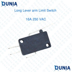Limit Switch Long Lever Arm 3 Pin 16A front
