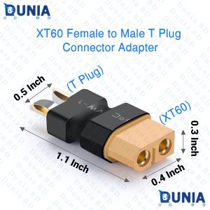 XT60 Female to Male T Plug Connector Adapter No Wires RC Li-Po Battery Connector