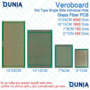 Veroboard Dot Type Single Side individual Hole Glass Fiber PCB Prototype Project Board Circuit Board Vero Board Per board Arduino DIY