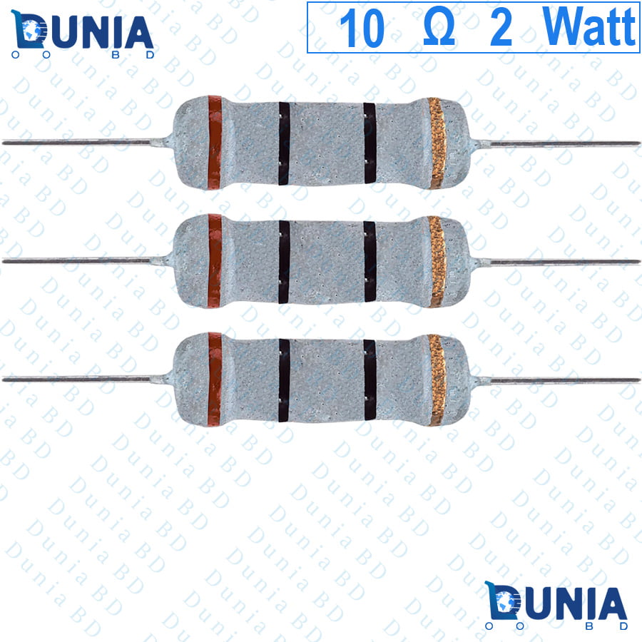10 ohm 2 watt Two watt Resistor ±5% 2Ω 2 ohms Carbon Film Resistance