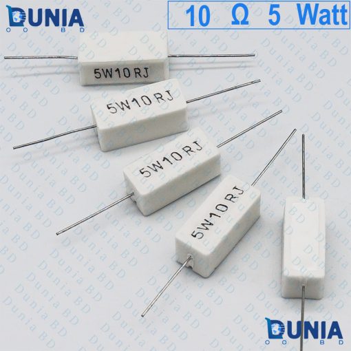 10 ohm 5 watt Five watt Resistor ±5% 2Ω 2 ohms Carbon Film Resistance
