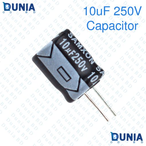 10uF 250V Capacitor Radial Electrolytic capacitor Polarized Aluminium body for Amplifier & Circuits