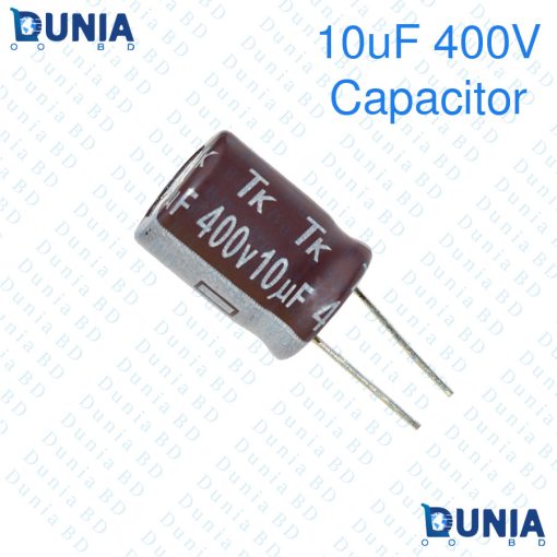 10uF 400V Capacitor Radial Electrolytic capacitor Polarized Aluminium body for Amplifier & Circuits