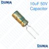 10uF 50V Capacitor Radial Electrolytic capacitor Polarized Aluminium body for Amplifier & Circuits