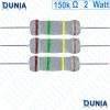 150k ohm 2 watt Two watt Resistor ±5% 150kΩ 150 Kohms 150000 ohms Carbon Film Resistance