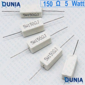150 ohm 5 watt Five watt Resistor ±5% 150Ω 150 ohms Carbon Film Resistance