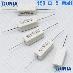 150 ohm 5 watt Five watt Resistor ±5% 150Ω 150 ohms Carbon Film Resistance
