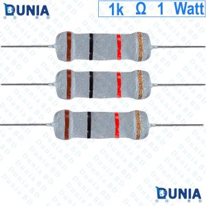 1k ohm 1 watt One watt Resistor ±5% 1kΩ 3.3 Kohms 3300 ohms 3k3 Carbon Film Resistance