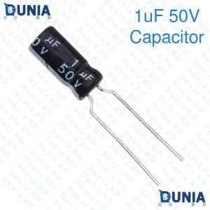 1uF 50V Capacitor Radial Electrolytic capacitor Polarized Aluminium body for Amplifier & Circuits