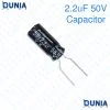 2.2uF 50v Capacitor Radial Electrolytic capacitor Polarized Aluminium body for Amplifier & Circuits