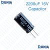 2200uF 16V Capacitor Radial Electrolytic capacitor Polarized Aluminium body for Amplifier & Circuits