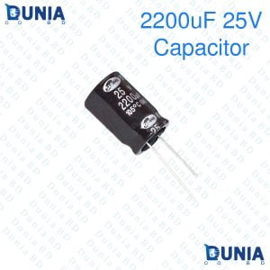 2200uF 25V Capacitor Radial Electrolytic capacitor Polarized Aluminium body for Amplifier & Circuits