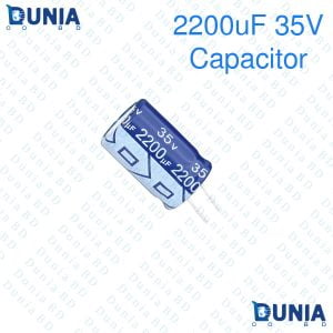 2200uF 35V Capacitor Radial Electrolytic capacitor Polarized Aluminium body for Amplifier & Circuits