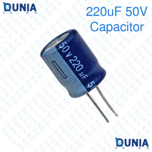 220uF 50V Capacitor Radial Electrolytic capacitor Polarized Aluminium body for Amplifier & Circuits