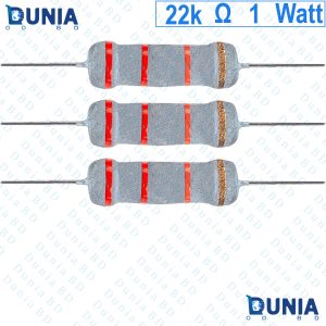22k ohm 1 watt One watt Resistor ±5% 22kΩ 22 Kohms 22000 ohms Carbon Film Resistance