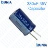 330uF 35V Capacitor Radial Electrolytic capacitor Polarized Aluminium body for Amplifier & Circuits