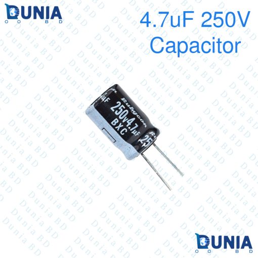 4.7uF 250V Capacitor Radial Electrolytic capacitor Polarized Aluminium body for Amplifier & Circuits