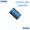 4700uF 25V Capacitor Radial Electrolytic capacitor Polarized Aluminium body for Amplifier & Circuits