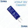 4700uF 35V Capacitor Radial Electrolytic capacitor Polarized Aluminium body for Amplifier & Circuits