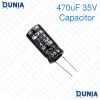 470uF 35V Capacitor Radial Electrolytic capacitor Polarized Aluminium body for Amplifier & Circuits