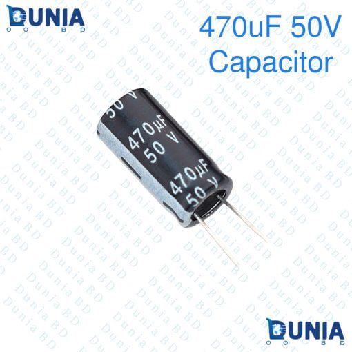 470uF 50V Capacitor Radial Electrolytic capacitor Polarized Aluminium body for Amplifier & Circuits