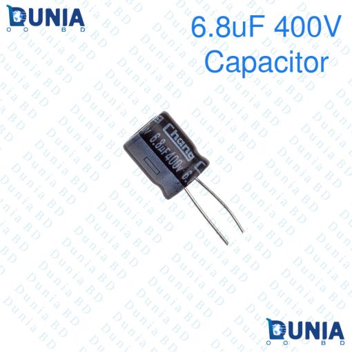 6.8uF 400V Capacitor Radial Electrolytic capacitor Polarized Aluminium body for Amplifier & Circuits