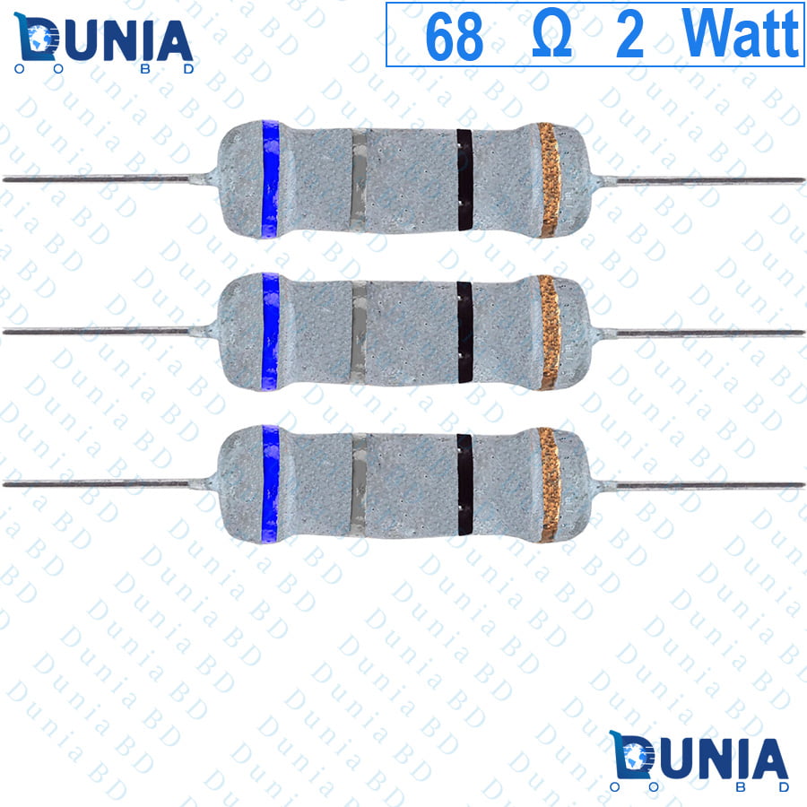 68 ohm 2 watt Two watt Resistor ±5% 68Ω 68 ohms Carbon Film Resistance