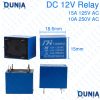 DC 12V Relay 5pin 10A 250V AC 15A 125V AC Dunia BD (TH)