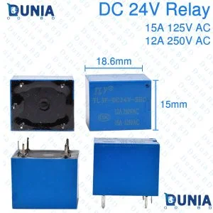 DC 24V Relay 15A 125V AC 12A 250V AC Dunia BD (TLV)