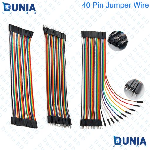 Jumper Cables Color Code 40 Pin Jumper Wire Rainbow Color Male to Male / Male to Female / Female ...