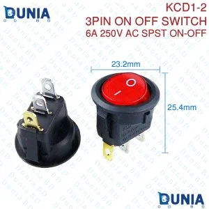 KCD1-2 3Pin Round ON OFF Switch