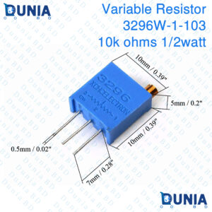 103 VR 10k ohms 1/2watt Variable Resistor 3296W-1-103 Trimmer Trimpot Potentiometer