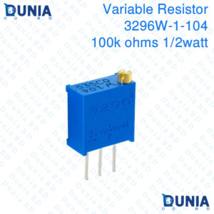 104 VR 100k ohms 1/2watt Variable Resistor 3296W-1-104 Trimmer Trimpot Cermet Potentiometer (2Pcs)