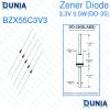 3.3V Zener Diode 0.5W Half Watt 3.3 Volt DO-35 BZX55C3V3