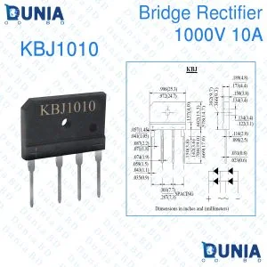 10A Bridge Rectifier 1000V 4-PIN KBJ1010